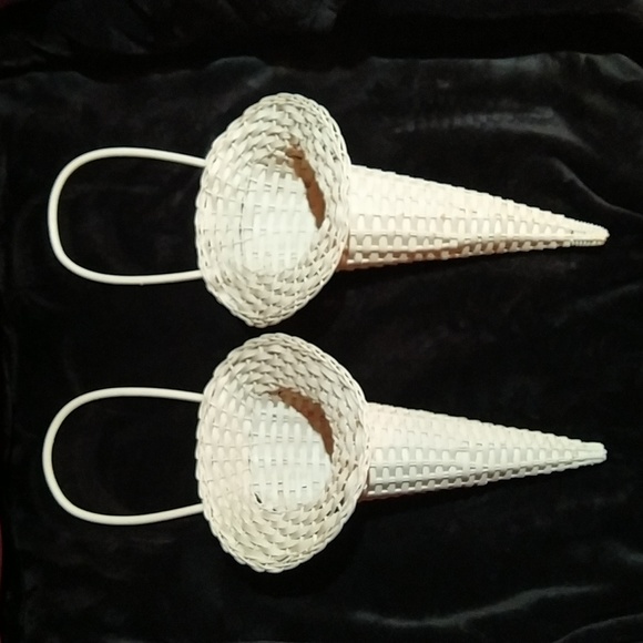 Wicker Wall Hanging Sconces - White - Picture 7 of 9